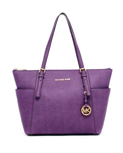 purple michael kors purse|michael kors purple tote bag.